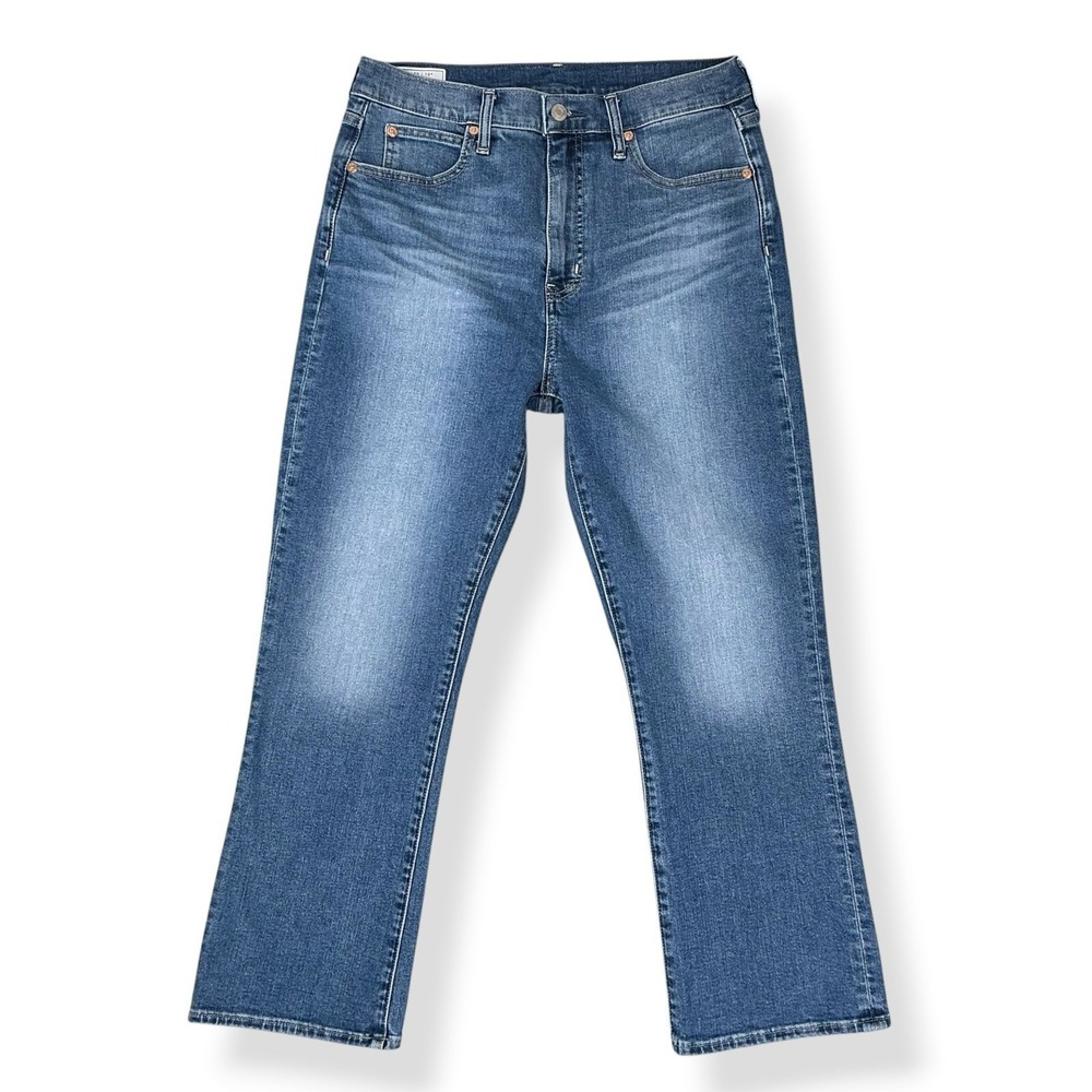 Gap Jeans Women 10R/30x25 Blue Kick Fit High Rise Cropped Stretch Denim